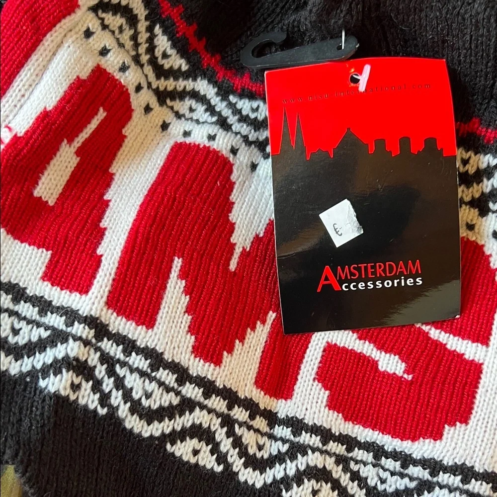 Amsterdam winter hat with ear flaps Stylish Knit Women's Hat with braided ties